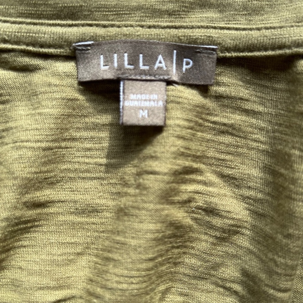Lilla P slub knit long-sleeve top in Matcha